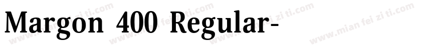 Margon 400 Regular字体转换